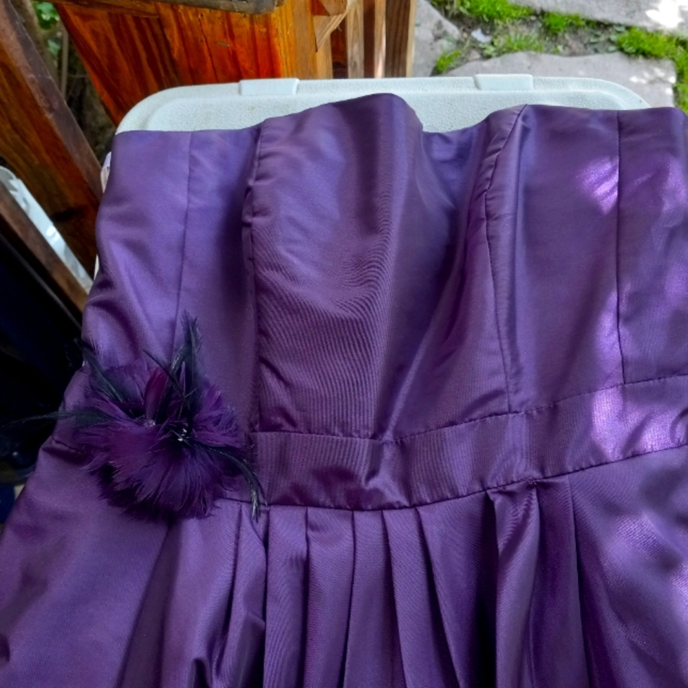 Deep purple David's Bridal strapless dress size 4